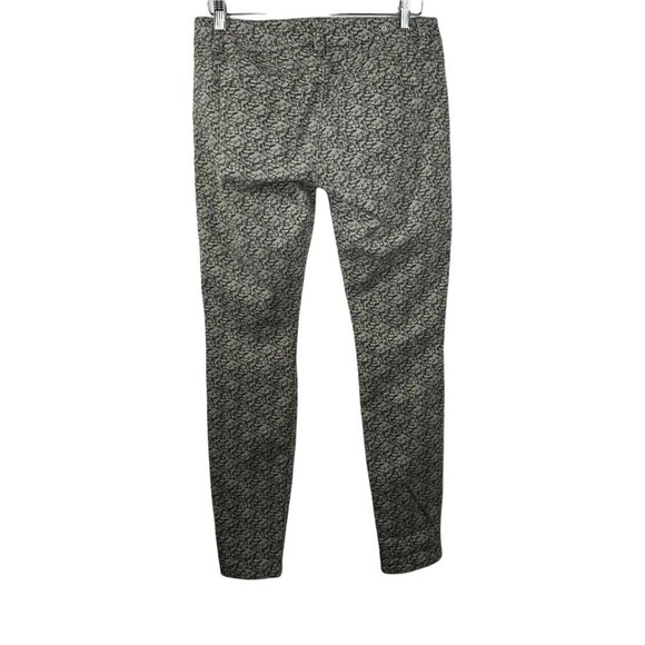 Cabi Jeans Size 4 Skinny Stretch Ditsy Olive Green Printed Denim Pants Casual - Picture 4 of 12